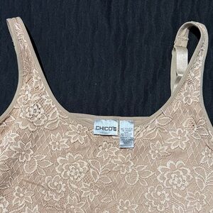 Chico's Beige Lace Floral Camisole